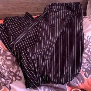 torrid pin stripe pointe tapered pants